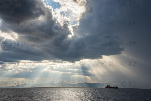 Silhouette of a ship