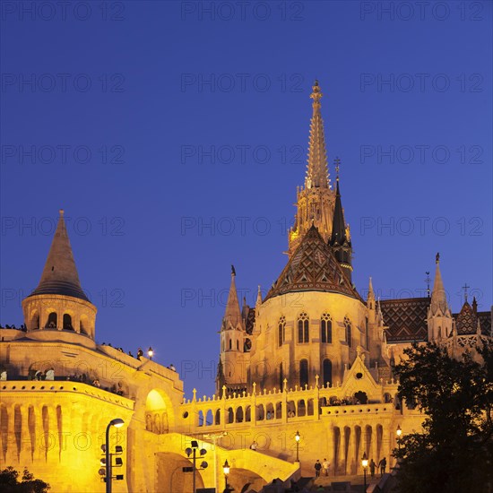 Matthiaskirche at dusk