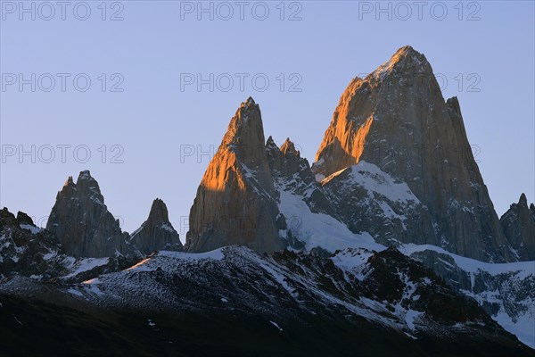 Summit of Cerro Fitz Roy in the evening light