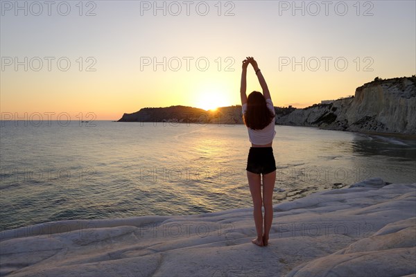 Young woman during sunset