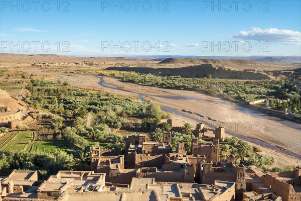 View from upper village inside of Ksar of Ait Ben Haddou