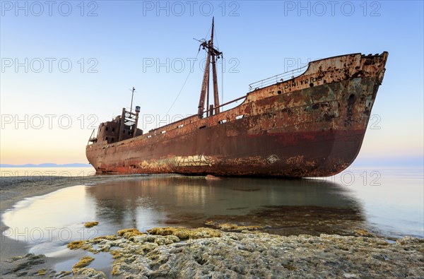 Rusted Shipwreck in Glyfada beach
