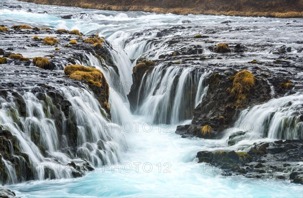 Waterfall Bruarfoss in winter