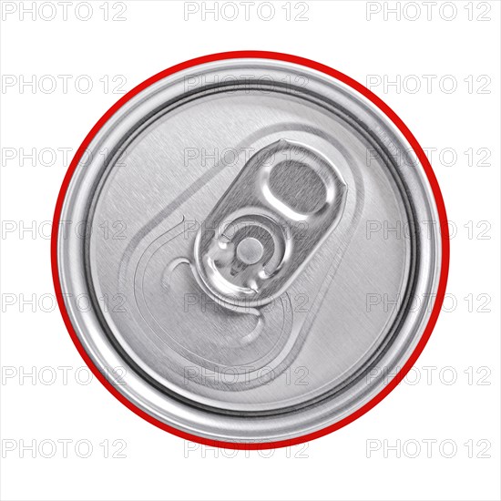 Top of a drinks can with a ring pull