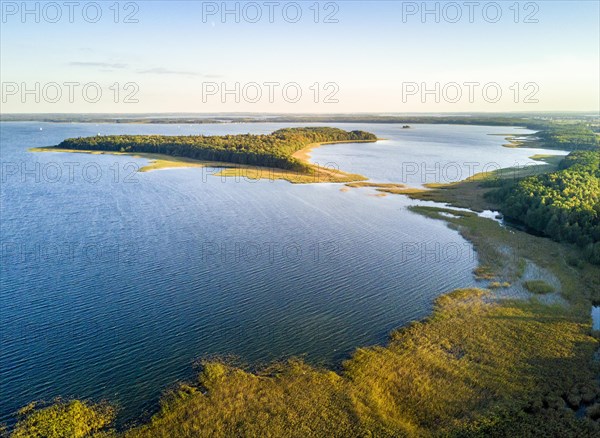 Aerial view of Upalty island by the sunset in Mamerki