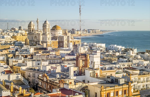 Cadiz cityscape with Cathedral Catedral de la Santa Cruz