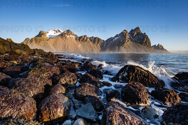 Waves beat on the coast