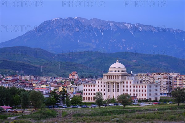 Berat University at dusk