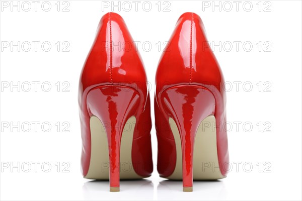 Sexy red shoes with stiletto high heels