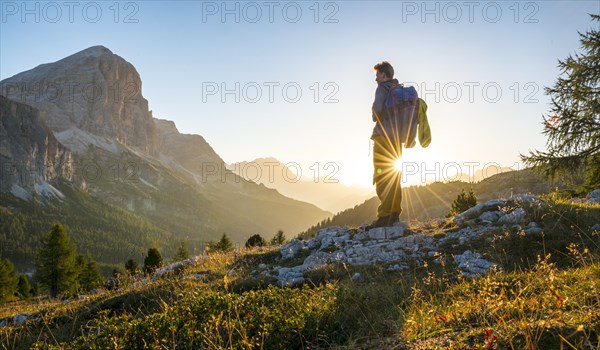 Hiker looking into the distance