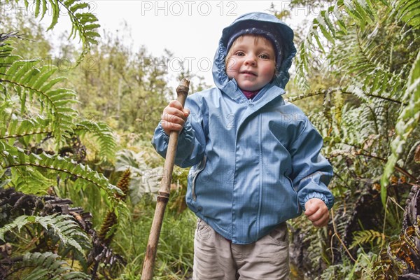 Little girl hiking in El Bosque Encantado