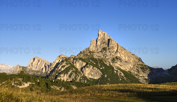 Sassa di Stria peak in the morning light