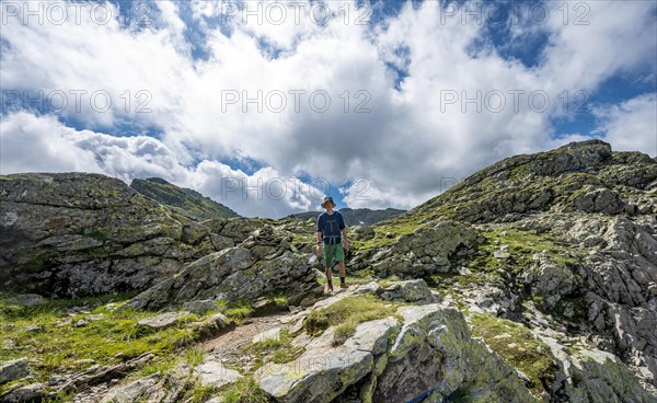 Hiker on the Schladminger Hohenweg