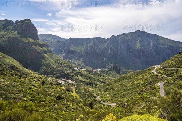 View of the village of Masca and the Barranco de Masca