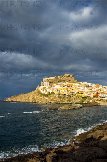 Dramatic light over the old town of Castelsardo