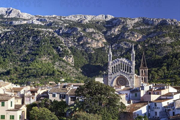 View of the old town with church of St. Bartholomew