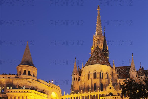 Matthiaskirche at dusk