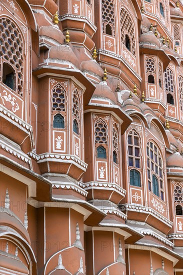 Sandstone facade of Hawa Mahal