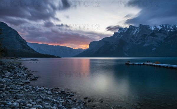 Sunrise at Lake Minnewanka