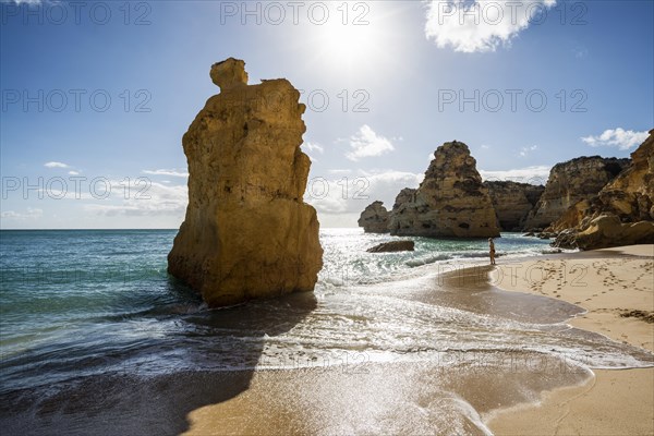 Beach and coloured rocks