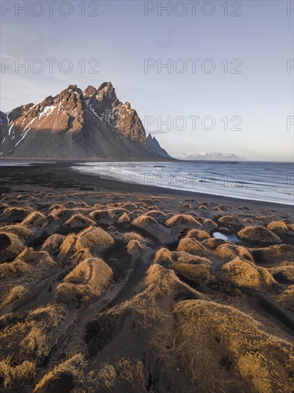 Black sandy beach