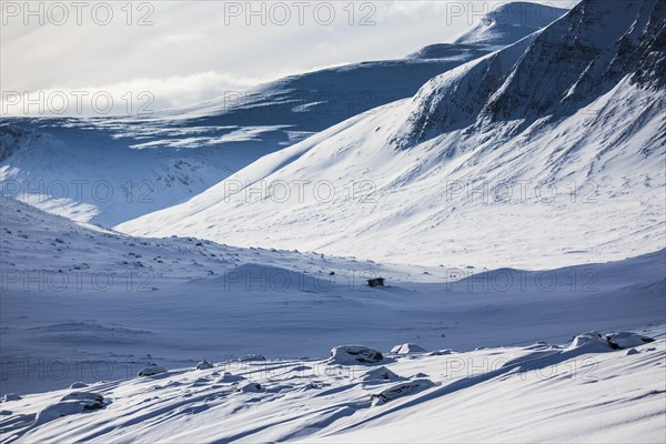 Hut in the snow