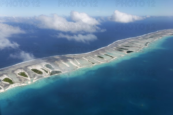 Coral reef with clouds