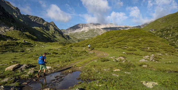 Hikers on the Schladminger Hohenweg