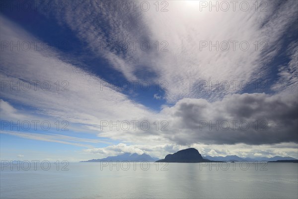 Coastal landscape with clouds