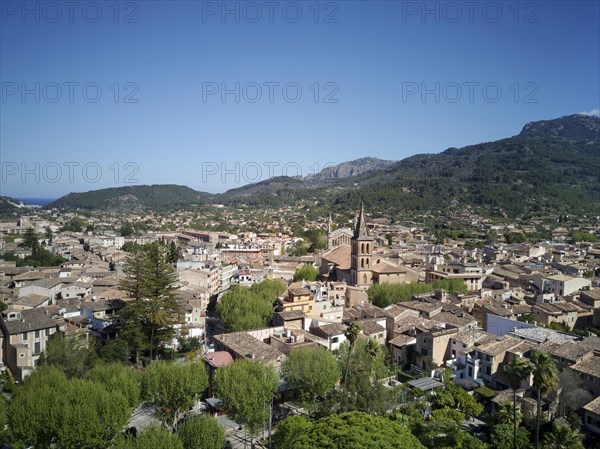 View of the old town with church of St. Bartholomew