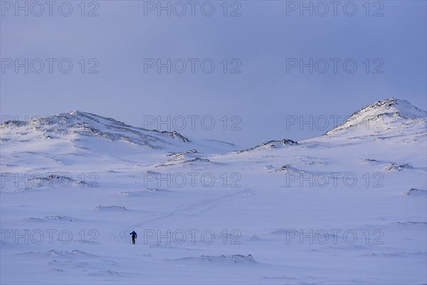 Cross-country skiing trail in the Blafjoll ski area