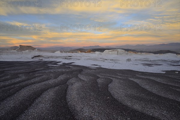 Moonscape of the Campo de Piedra Pomez in the sunset