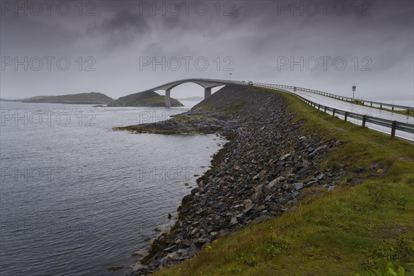 Storseisundet Bridge on a cloudy