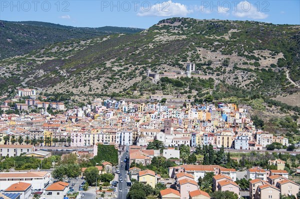 Overlook over the town of Bosa