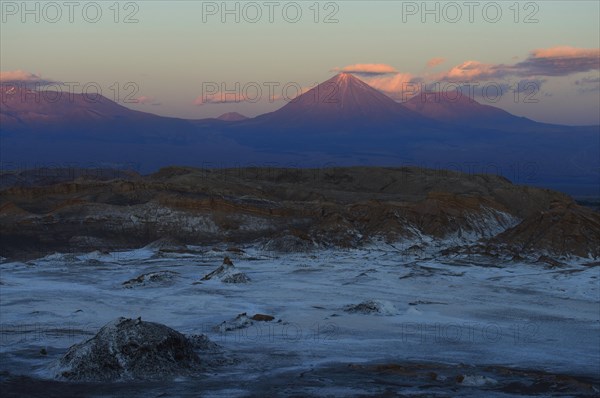 Licancabur volcano at sunset