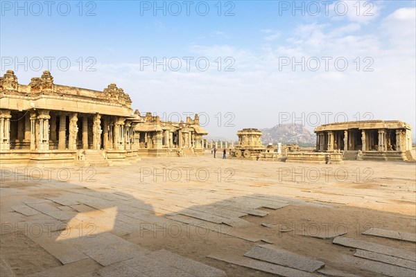 Garuda stone chariot and Vitthala temple gopuram