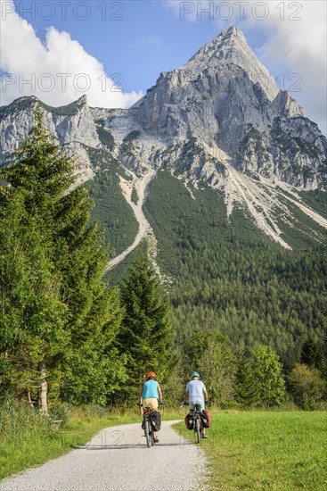 Two mountain bikers