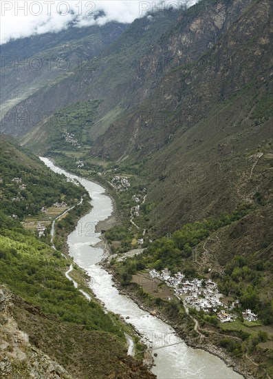 Jiaju Village on the Dadu River