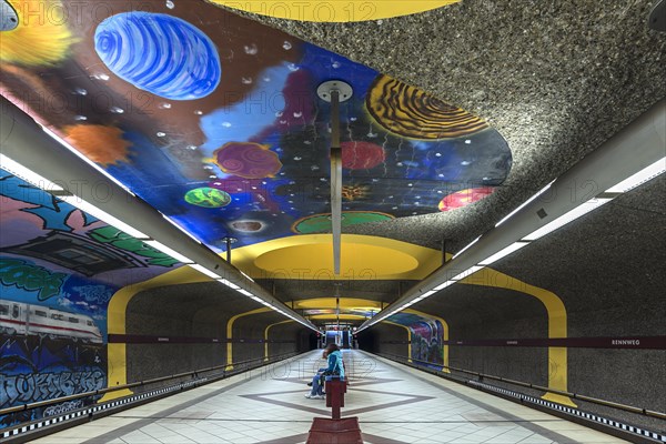 Graffiti design in the subway station Rennweg