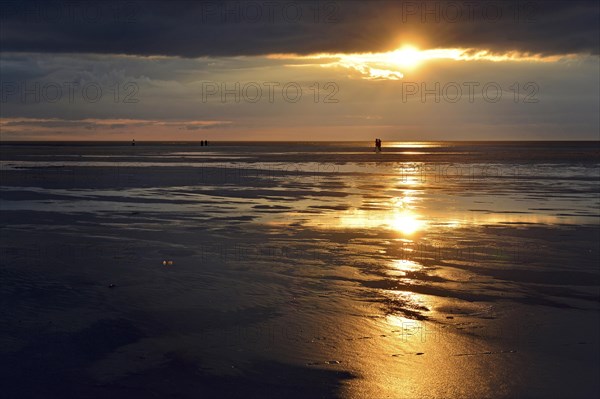 Sunset over the mud flats