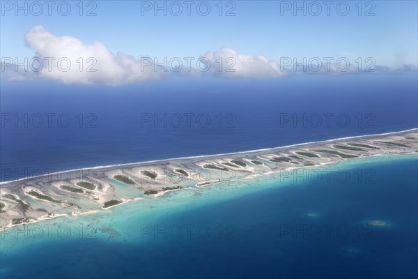 Coral reef with clouds