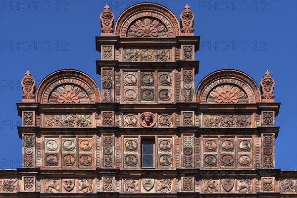 Terracotta facade at Schwerin Castle