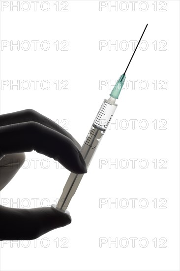 Syringe prepared for injecting