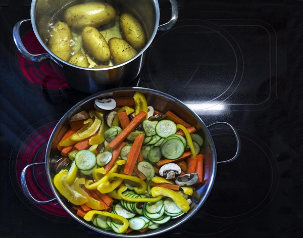 Freshly cut vegetables