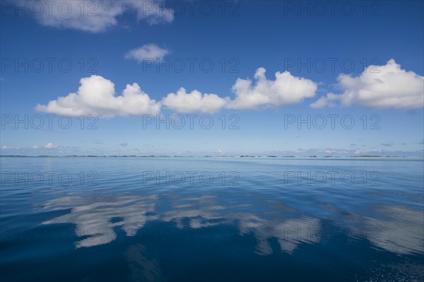 Clouds reflecting in the water