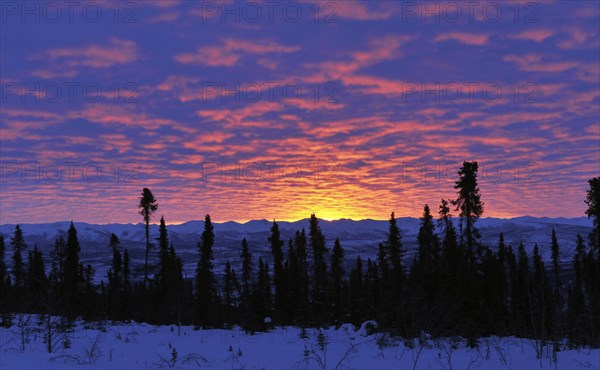 Richardson Mountains at sunrise