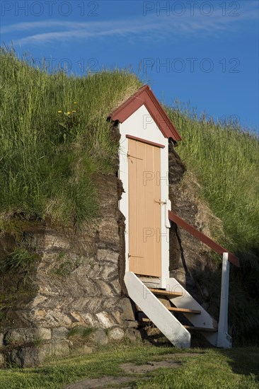 Entrance door to a peat house