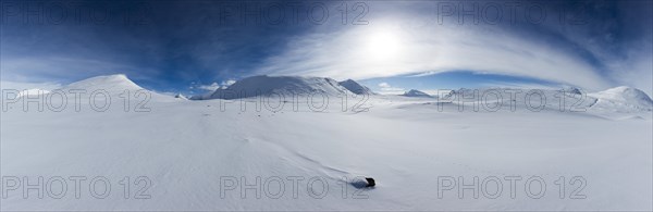 Mountain landscape and mountains in the snow