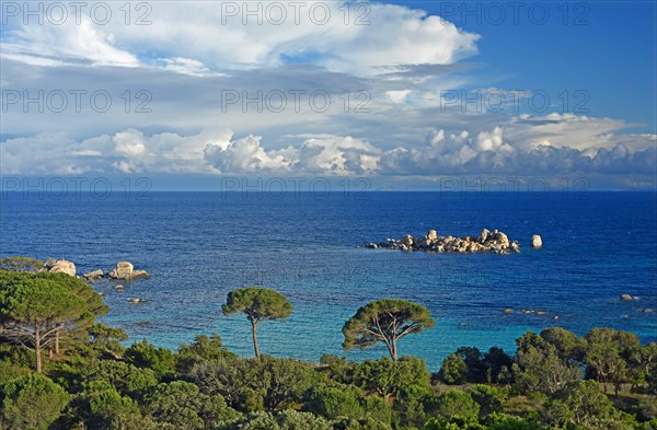 Bay of Palombaggia with turquoise blue sea