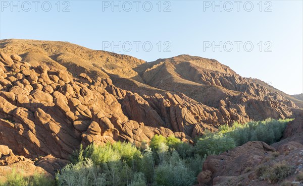 Red rock formations in the Dades Valley